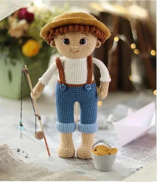 Receita Pescador Amigurumi