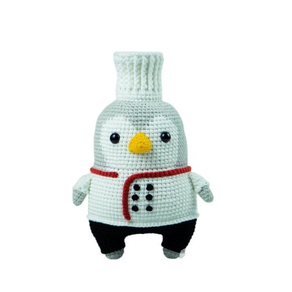 Receita Pinguim amigurumi