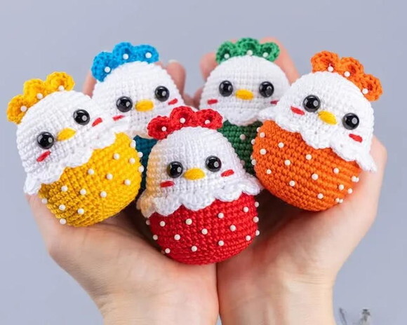 Receita Pintinhos Amigurumi