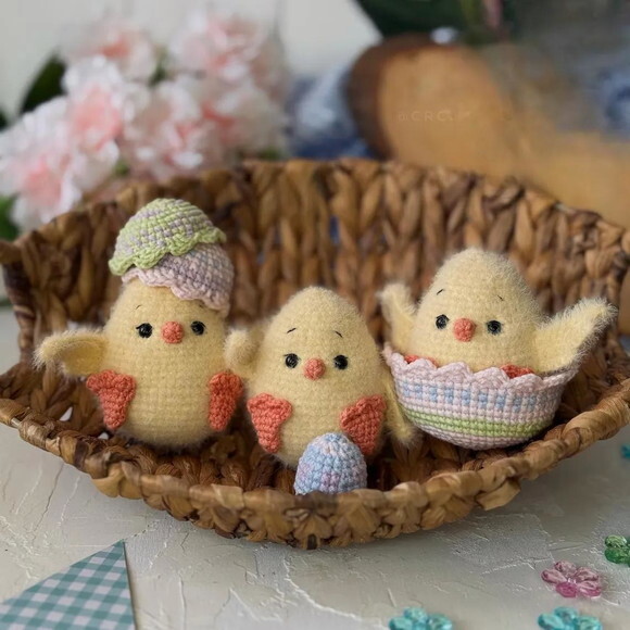 Receita Pintinhos de Pascoa Amigurumi