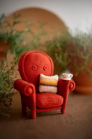 Receita Poltrona Vermelha Amigurumi