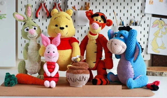 Receita Pooh E Amigos Amigurumi