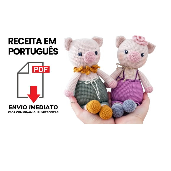 Receita Porco Amigurumi