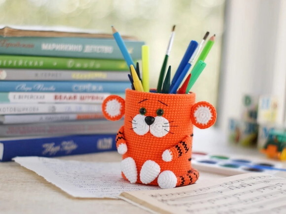 Receita Pote Tigre Amigurumi