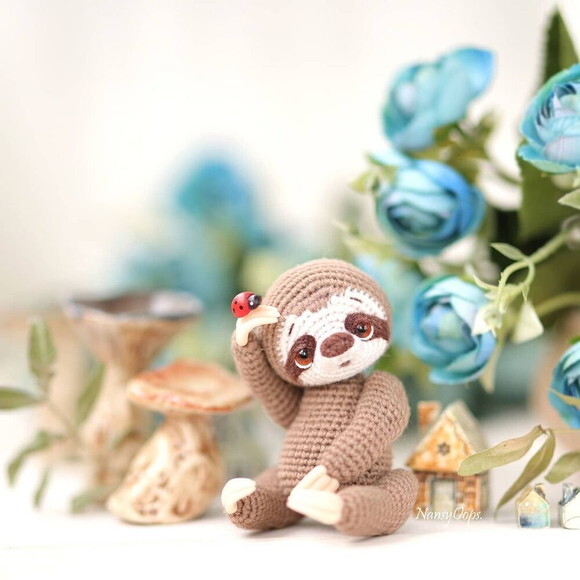 Receita Preguiça Amigurumi