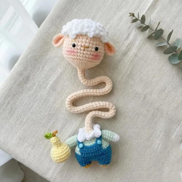 Receita Prendedor de Bolsa Ovelha Amigurumi