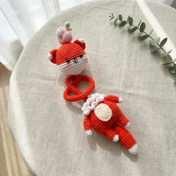 Receita Prendedor de Bolsa Raposa Amigurumi