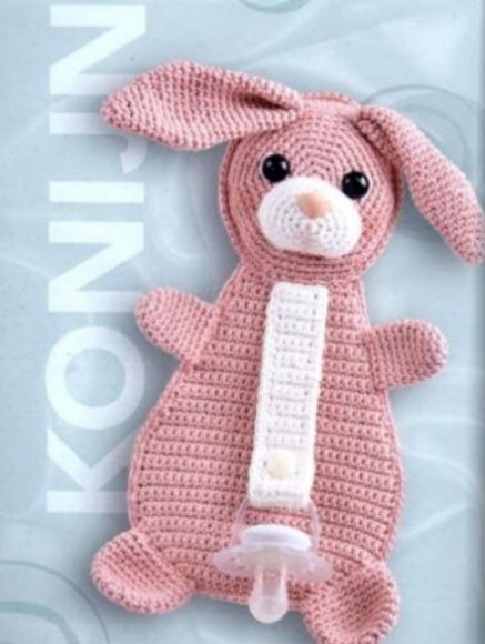 Receita Prendedor de Chupeta Coelho Amigurumi