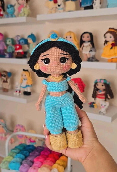 Receita Princesa Jasmine Amigurumi