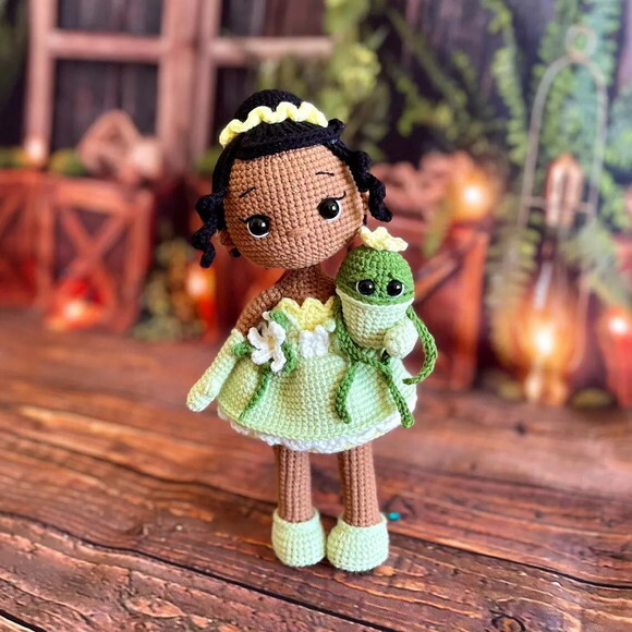 Receita Princesa Tiana Amigurumi