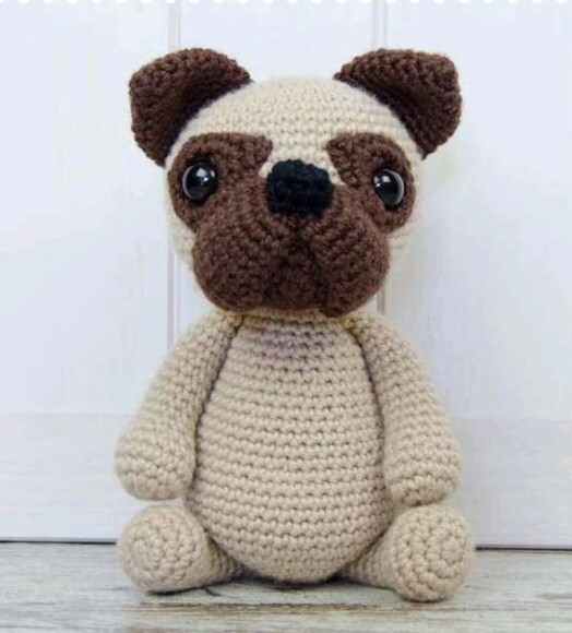 Receita Pug Amigurumi