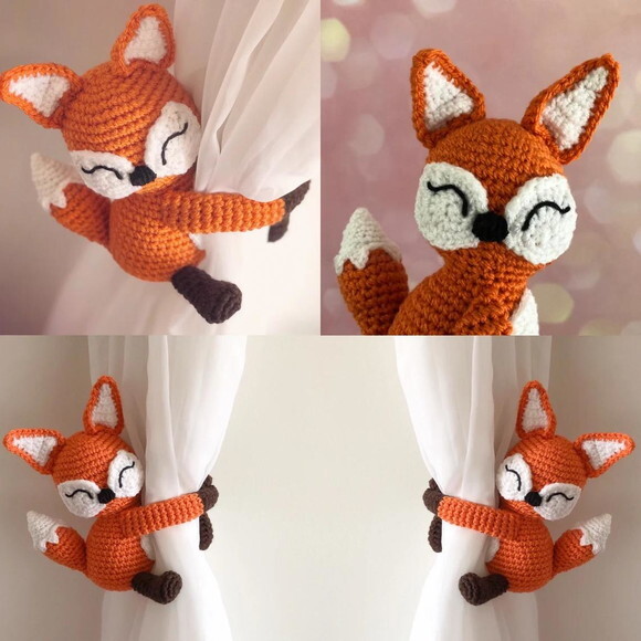 Receita Raposa Segura Cortina Amigurumi