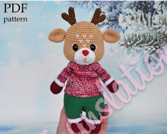 Receita Rena Amigurumi