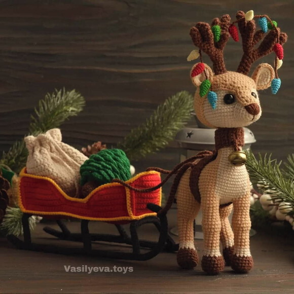 Receita Rena Natalina Amigurumi