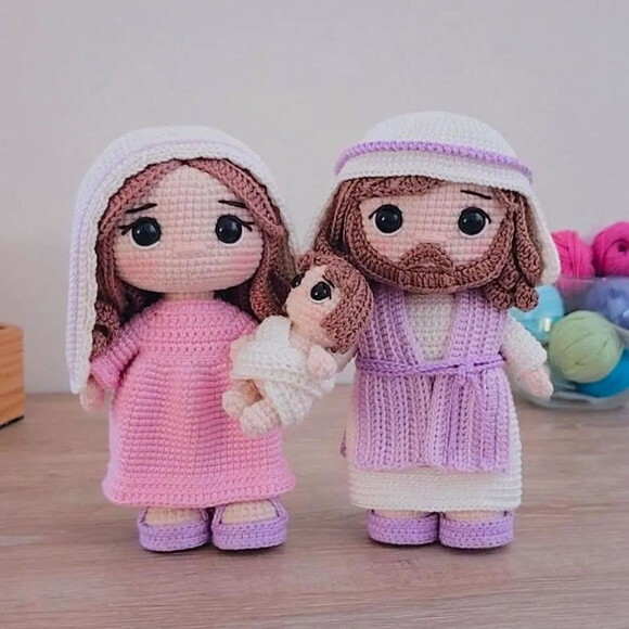 Receita Sagrada Familia Amigurumi