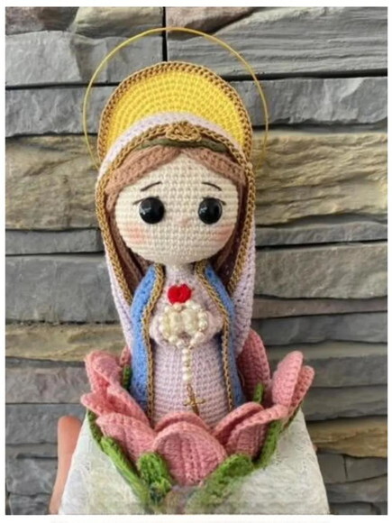 Receita Santinha Amigurumi