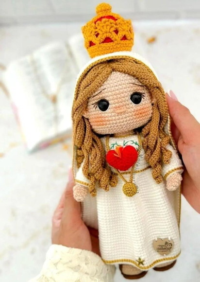 Receita Santinha Amigurumi