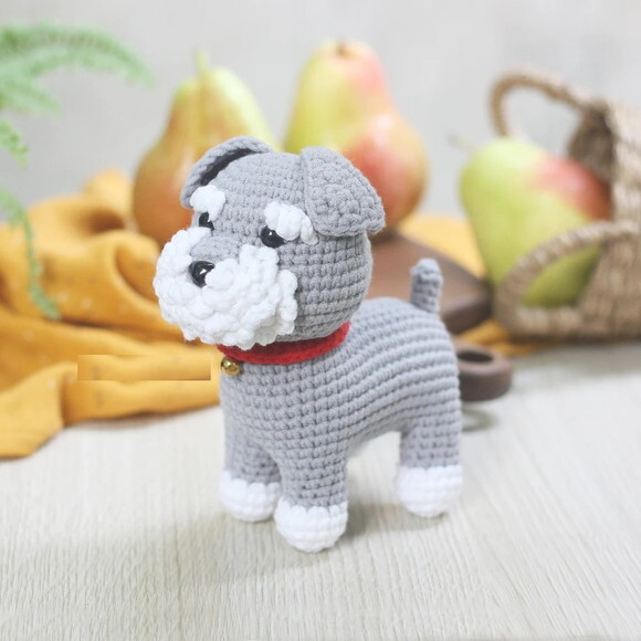 Receita Schnauzer Amigurumi