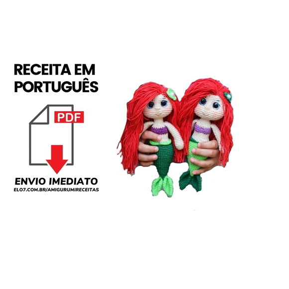 Receita Sereia Amigurumi