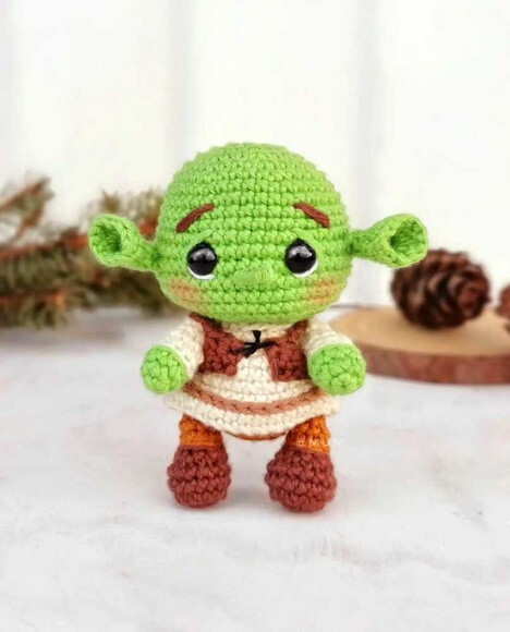 Receita Shrek Amigurumi