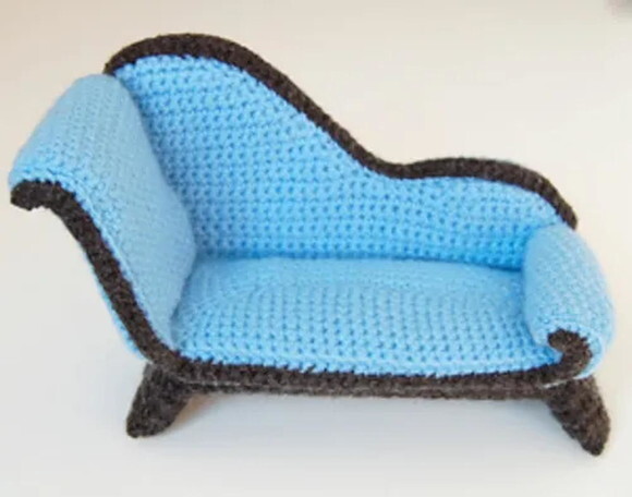 Receita Sofa Azul Amigurumi