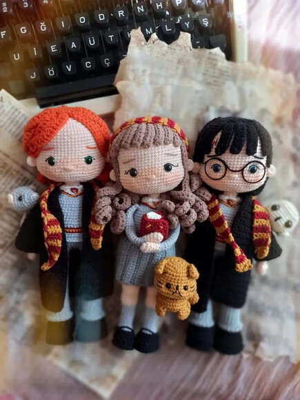 Receita Trio Harry Potter Amigurumi