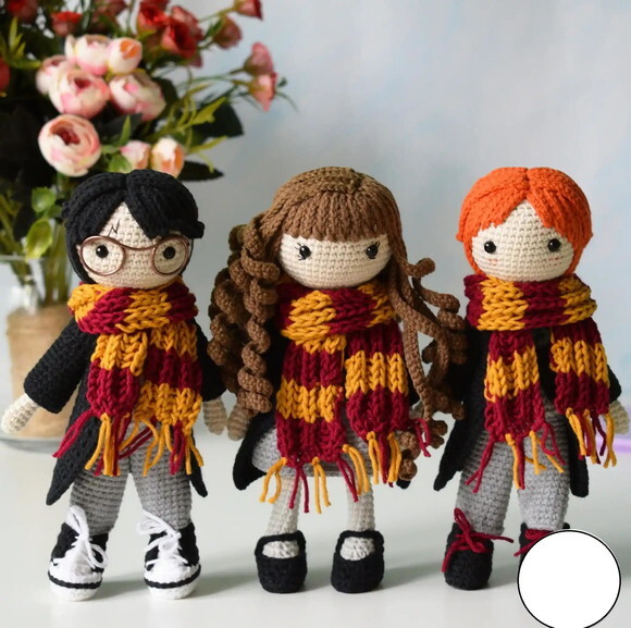 Receita Trio Harry Potter Amigurumi