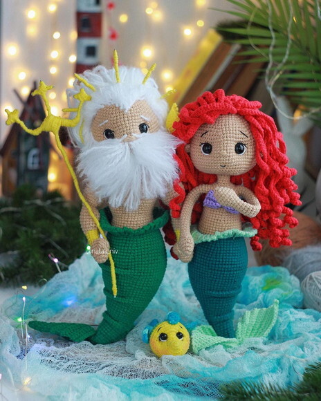 Receita Tritao e Sereia Amigurumi