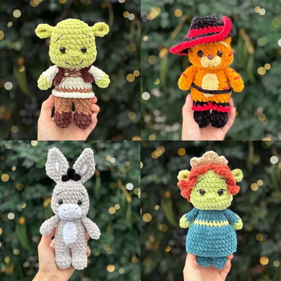 Receita Turma Shrek Amigurumi