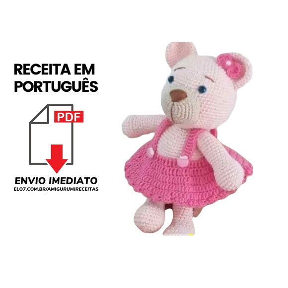 Receita Ursa amigurumi