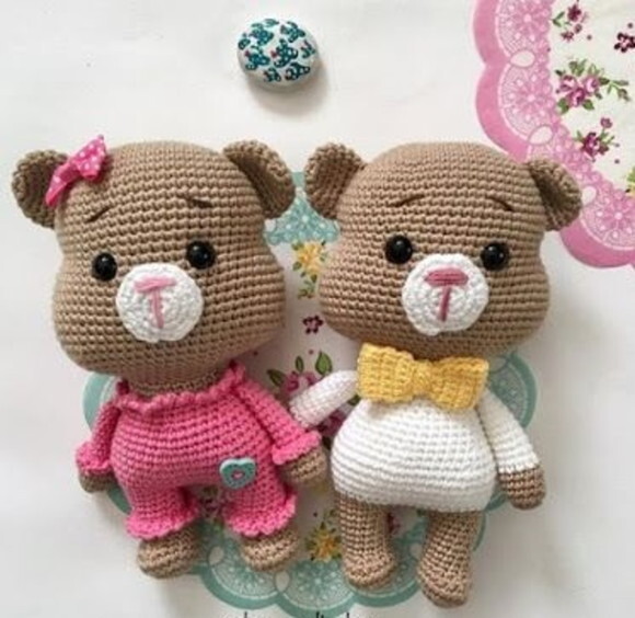 Receita Ursinhos Amigurumi