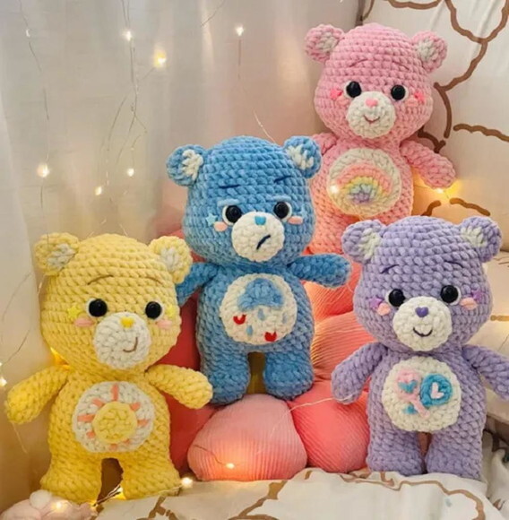 Receita Ursinhos Carinhosos Amigurumi