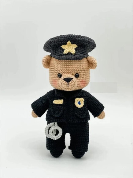 Receita Urso Policial Amigurumi