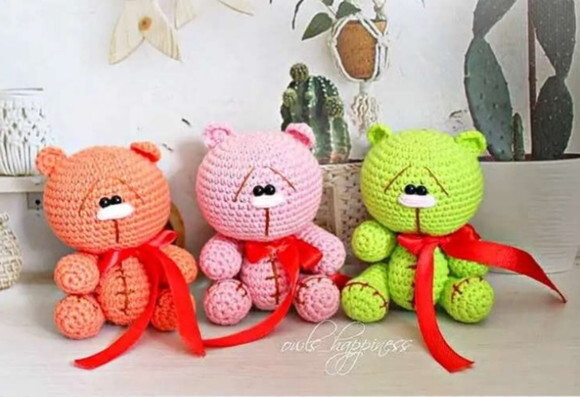 Receita Ursos Amigurumi