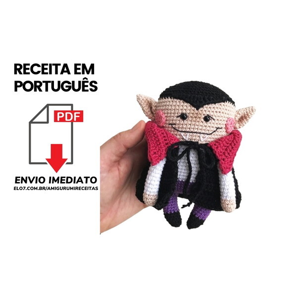 Receita Vampiro Amigurumi