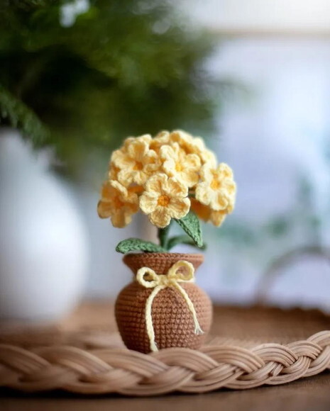 Receita Vaso de Flor Amigurumi