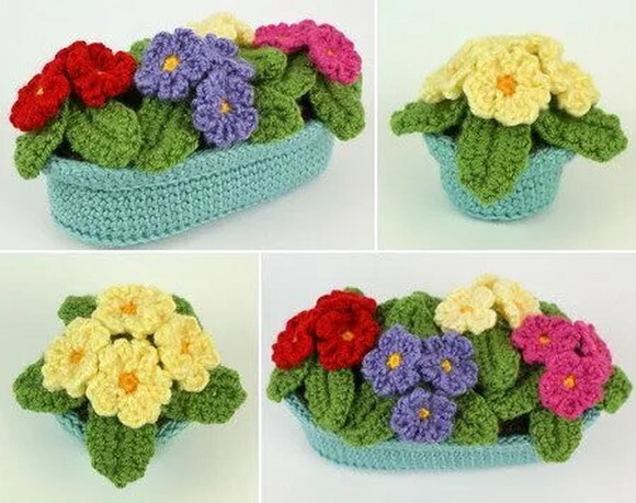 Receita Vaso de Flor Amigurumi
