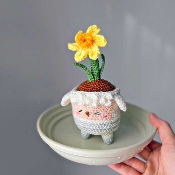 Receita Vaso de Planta Amigurumi
