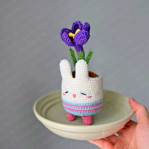 Receita Vaso de Planta Amigurumi