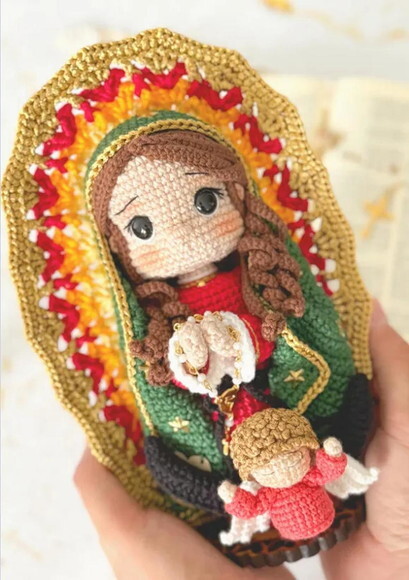 Receita Virgem Guadalupe Amigurumi