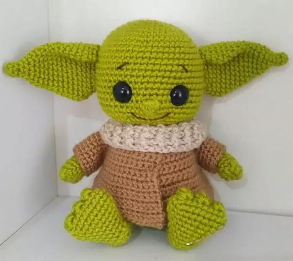Receita Yoda Amigurumi