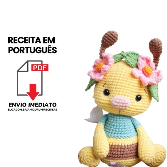 Receitas em PDF - Abelha Amigurumi