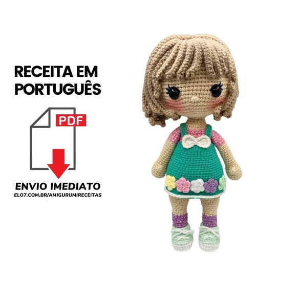 Receitas em PDF - Boneca Amigurumi