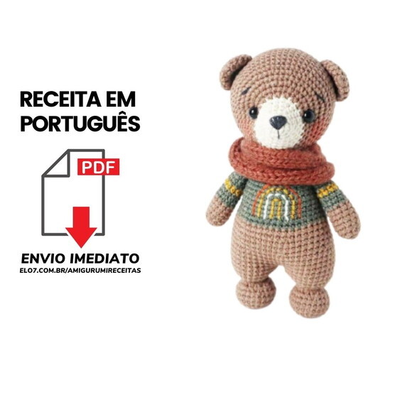Receitas em PDF - Urso Amigurumi