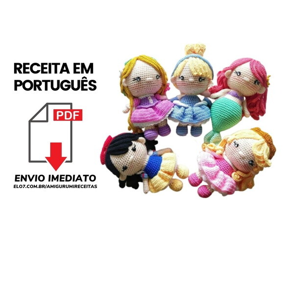 Receitas em PDF - Princesas Amigurumi