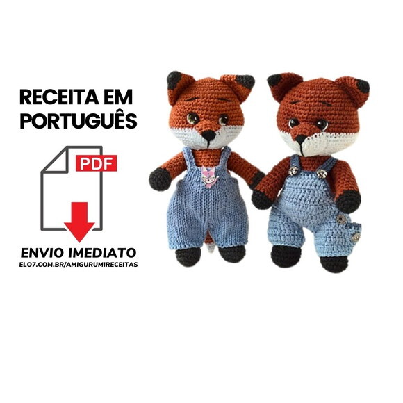 Receitas em PDF - Raposa Amigurumi