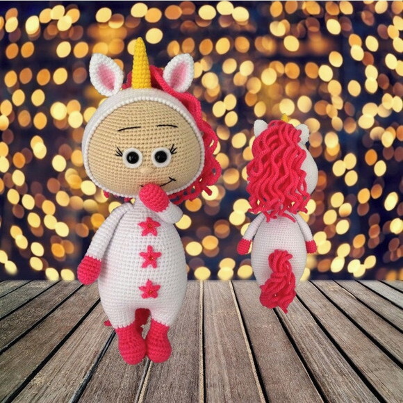 Receitas em PDF- Boneca unicornio Amigurumi