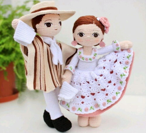 dançarinos amigurumi- Receitas de Amigurumi em português