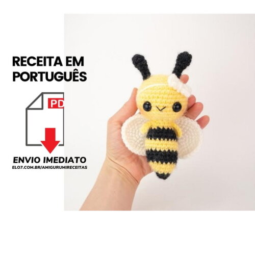 Receita Abelha amigurumi