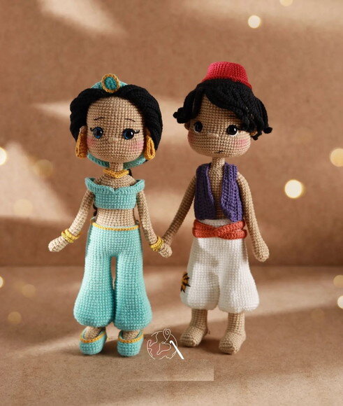 Receita Aladim e Jarmine Amigurumi
